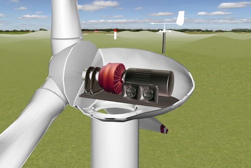 3D-Animation einer Windkraftanlage